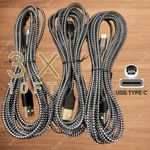 3-PACK 10FT Braided Usb Fast Charging Type-c Data Sync Charger Cable Cord Lot. Fixed Price $13.85.