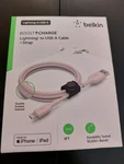 Belkin 5FT Lightning To Usb-a Cable Strap Pink Apple Iphone Mfi Certified. Fixed Price $15.00.