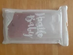 Iphone 6 'hustle Baby' Clear Cellphone Case Pink Liquid Glitter. Fixed Price $8.00.