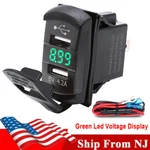 Dual Usb 5V 4.2A Car Charger Socket Green Led Light Voltage Display Waterprooff. Fixed Price $16.52.