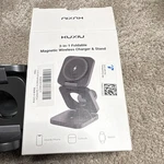 Kuxiu 3-IN-1 Foldable Magnetic Wireless Charger & Stand Gray Aluminum. Fixed Price $24.00.