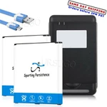 Sporting 2X 3700MAH Battery Ac Charger Cable For Samsung Galaxy Mission J327V. Fixed Price $63.36.
