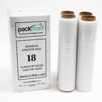 Clear 18" 80 Gauge Stretch Film Pallet Wrap Moving Warehouse 4 Rolls Case. Fixed Price $48.99.