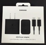 Samsung Oem 45W Usb-c Pd Wall Charger W/ To Cable Black EP-T45. Fixed Price $27.99.
