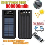 900000MAH Solar Power Bank Max 23W Fast Battery Charger Large Capacity For Phone. Fixed Price $14.99.