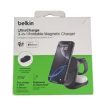 P8O Belkin 3-IN-1 Foldable Magnetic Charging Stand 25W QI2 Magsafe Iphone Black. Fixed Price $59.99.