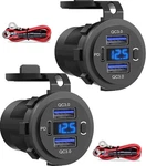 Sutnscw 12V Dual Quick 3.0 & Pd Usb-c Car Charger Socket Voltmeter. Fixed Price $37.11.