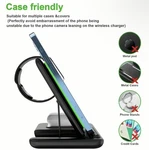 Wireless Charging Station 3-IN-1 Standard 15W Fast Mag-safe Charger Black. Fixed Price $16.99.