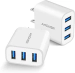 Usb Wall Charger, 2PACK 15W 3-PORT Block Iphone Cube Charging Blo.... Fixed Price $14.39.