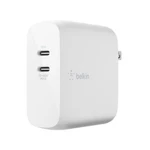 Belkin WCH003DQWH Boostcharge Dual Usb-c Power Delivery Gan Wall Charger 68W. Fixed Price $62.30.