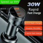 Dual Usb Pd Type-c Car Charger 30W Fast Adapter IPHONE17 16 15 14 13 Pro Max. Fixed Price $7.69.