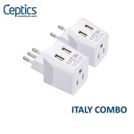 Ceptics Italy, Europe Travel Adapter Plug Set With 2 Usb Socket -type And. Fixed Price $15.99.
