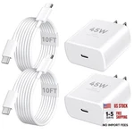 Iphone 17 16 15 Pro Max Charger Fast Charging, 45W Usb 10 Ft White. Fixed Price $34.31.