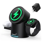 Zeehoo 3 1 Charging Station For Apple Devices, Mag-safe Charger Stand, Black. Fixed Price $83.53.