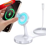 Txxtol Magnetic Wireless Charger Iphone Stand, White Mag-safe. Fixed Price $26.05.