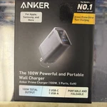 Anker Prime Charger 100W Usb 3-PORTS Gan Adapter Foldable For Mac/ipad/galaxy. Fixed Price $49.99.