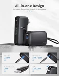 Joyfar Portable Charger, Built-in Usb-c Cable & Plug, 10,000MAH, 5V/4.5A Black. Fixed Price $31.71.