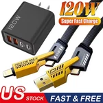 120W Fast Charging Block Type Wall Charger For Samsung S26 S25 S24 S23 S22 +. Fixed Price $10.99.