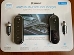 New Atomi 40W Multi-port Car Charger With 2 Usb-c And Ports Model AT1639. Fixed Price $32.00.