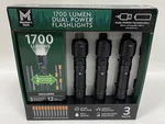 3 Pack Members Mark 1700 Lumen Dual Power Led Flashlights Set Rechargeable & Aaa. Fixed Price $27.99.