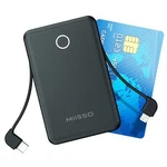 Miisso 6000MAH Ultra Slim Built In Cables Power Bank Card Size Usb Cords. Fixed Price $26.39.