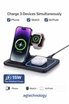 3 1 Wireless Charging Station Stand For Iphone Samsung Apple Watch Airpods Qi. Fixed Price $16.99.