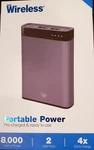 Just Wireless Portable Bank 8,000 Mah Power, 2 Usb Ports 4X Extra Charge. Fixed Price $34.00.