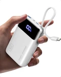 Iniu 20000MAH Power Bank, Small 45W Pd Fast Charging Portable Charger White. Fixed Price $45.16.