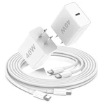 Grephone Iphone 17 Pro Max CHARGER,40W Usb Block With 6FT Cable White. Fixed Price $22.90.