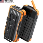 Soxono Solar Charger Power Bank, Pd 20W Fast Charging External Black-orange. Fixed Price $60.66.