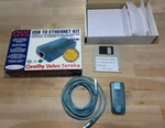 Qvs Usb To Ethernet Kit CAT5 Rj 45TH 10/100BASE-T Compatible. Fixed Price $20.00.