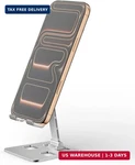 Folding Phone Stand For Desk, Adjustable Cell Holder, Portable Mobile. Fixed Price $16.74.