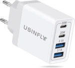 Usinfly European Travel Plug Adapter 40W 4-PORT Usb Wall Charger Type .... Fixed Price $21.15.