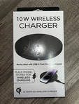 Wireless Charging Pad, 10W Max Fast Black Qi Certified. Fixed Price $7.00.