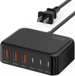 2026 Updated Usb Fast Charger, 100W Gan Port Type Charging Station Hub. Fixed Price $36.25.