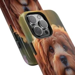 Cavapoo Dog Tough Phone Case - Glossy Finish, Shockproof, Wireless Charging. Fixed Price $27.99.