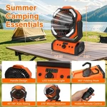 Camping Fan With Remote & Timer 20000MAH Dual-blade Rechargeable. Fixed Price $23.99.