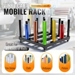 Vinyl Cart Mobile Media Rack 16 Roll Capacity Heavy Duty Digital Storage. Fixed Price $85.50.