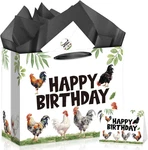 Chicken Birthday Gift Bag Set Funny All-in-one Wrapping Ki. Fixed Price $12.93.
