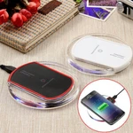 Clear Wireless Charger Pad Fast Charging Base For Samsung Galaxy Apple Iphone. Fixed Price $14.41.