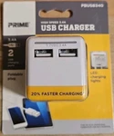 Prime Wire & Cable High-speed Usb Charger 3.4 Amps 2 Ports Folding Plug. Fixed Price $11.00.