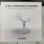 Uline H-11501 3-IN-1 White Wireless Charger For Iphone/apple Watch/airpods. Fixed Price $17.95.