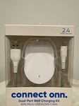 Onn Dual Port Wall Charging Kit With Lightning To Usb Cable Mfi Certified *new. Fixed Price $8.99.