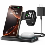 Dumterr 3 1 Charging Station For Apple, Foldable Wireless Charger Ipho.... Fixed Price $47.40.