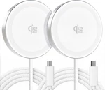 25W QI2.2 Magnetic Wireless Charging Pad 2-PACK, White. Fixed Price $24.35.