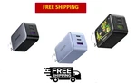 Ugreen Nexode 65W Gan 3-PORT Usb & Compact Foldable Fast Wall Charger. Fixed Price $56.39.