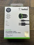 Belkin Boost Up Car Charger With Lightnin Sync Cable 12 WATT/2.4 Amp. Fixed Price $11.00.