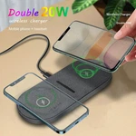 2IN1 40W Wireless Charger Dual Mat Pad For Apple Iphone 13 Pro 12 Samsung S22. Fixed Price $10.89.