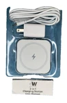 Just Wireless 3-IN-1 Magnetic Collapsible Charger White 20 Watt. Fixed Price $7.49.