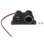 Vizgiz Car Under Dash Mount Cigarette Lighter 3.1A Dual Usb Power Black. Fixed Price $17.99.